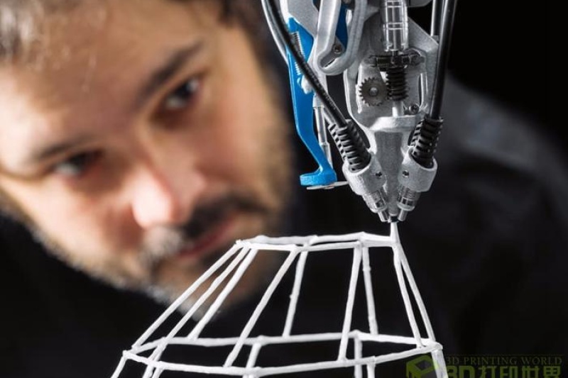 Festo展示可打印玻璃纤维结构的3D Cocooner系统
