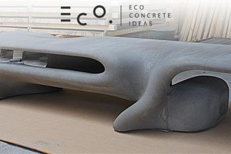 歪果仁用纸材料3D打印造2米长混凝土长凳