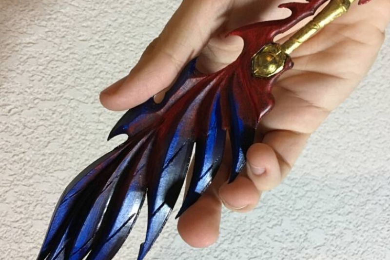 精品：怪物猎人主题的羽剑造型3D打印笔