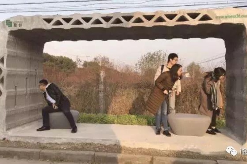 上海枫泾古镇惊现首个3D打印公交车站！还不赶紧去围观一下~